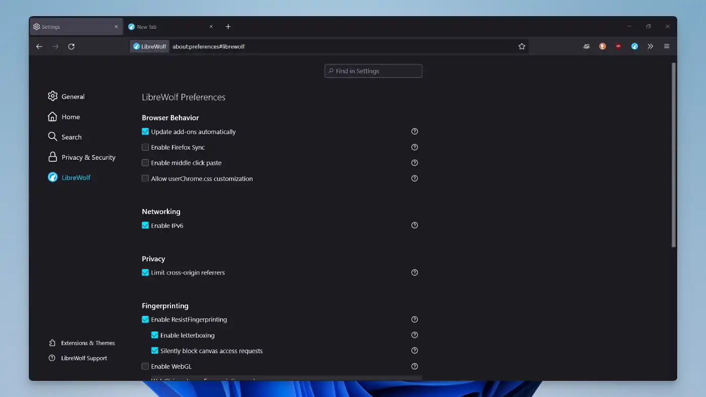 LibreWolf 4 LibreWolf - Customization - 04