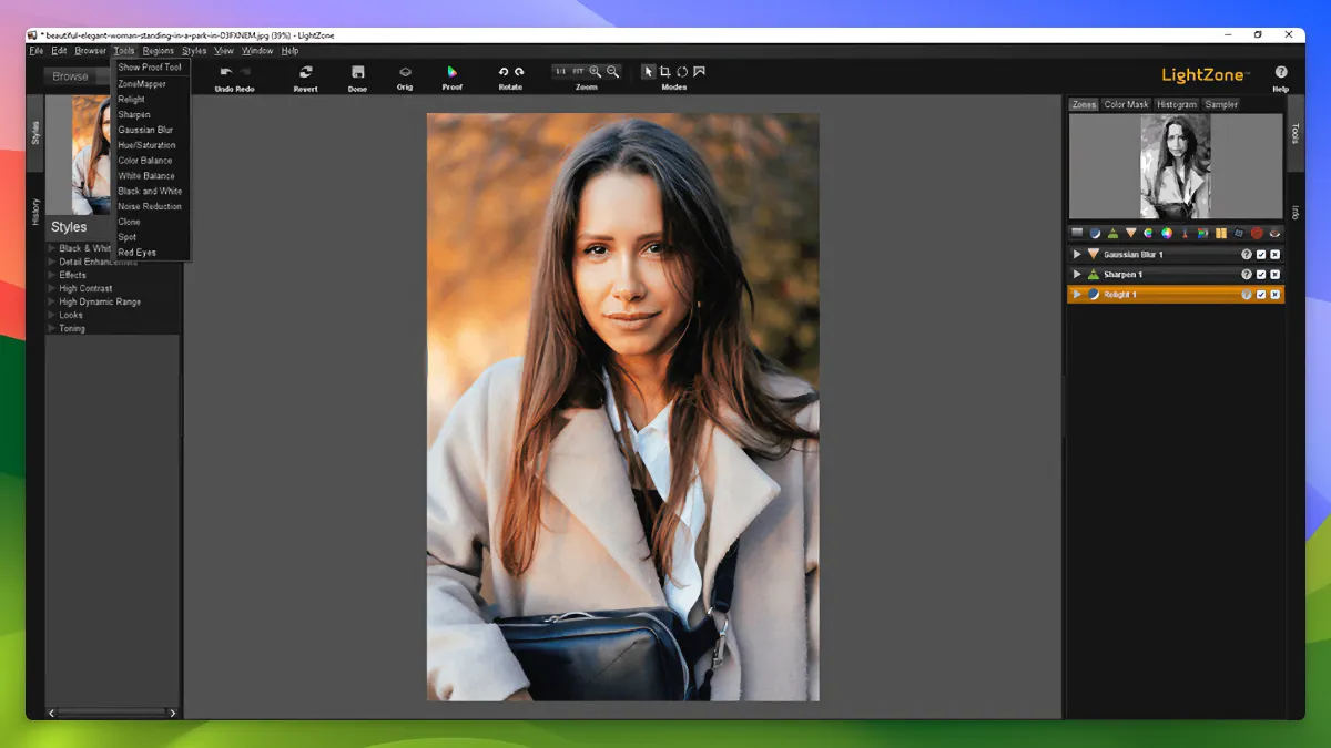 LightZone - Easily adjust color with style tools_03