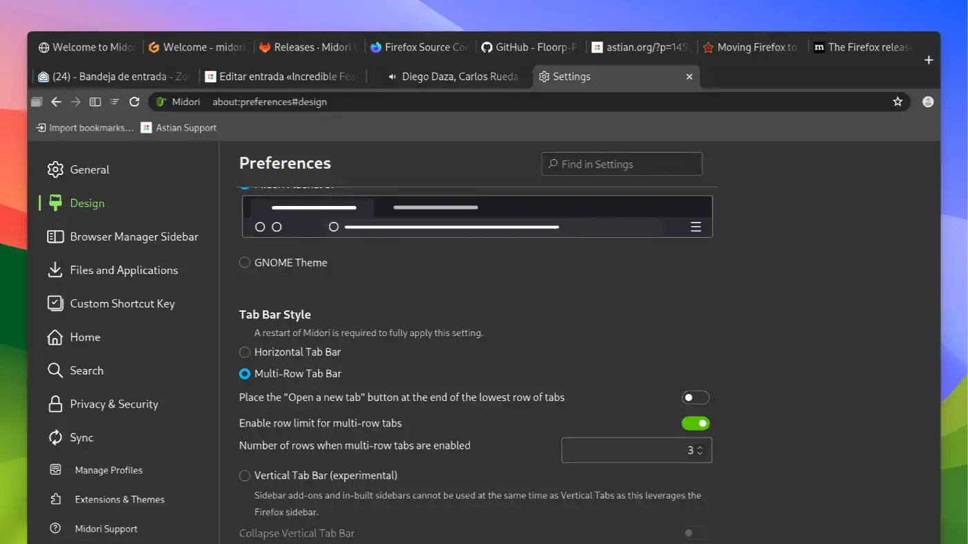 Midori browser - Customizable interface - 04