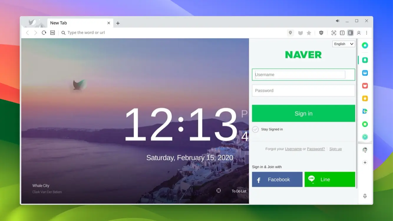 Naver whale_01_Sidebar