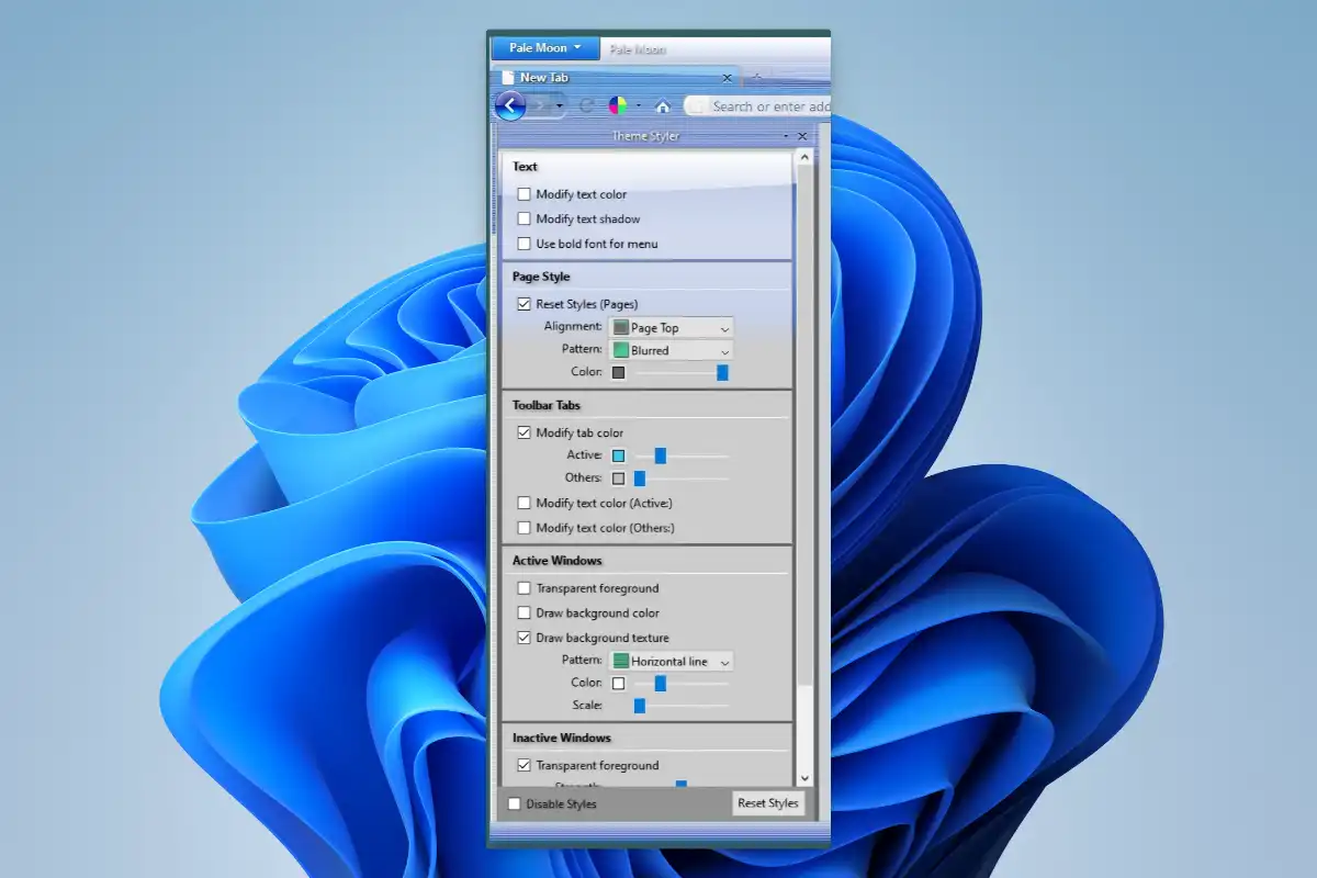 Pale Moon 3 Pale Moon browser - Customization - 03