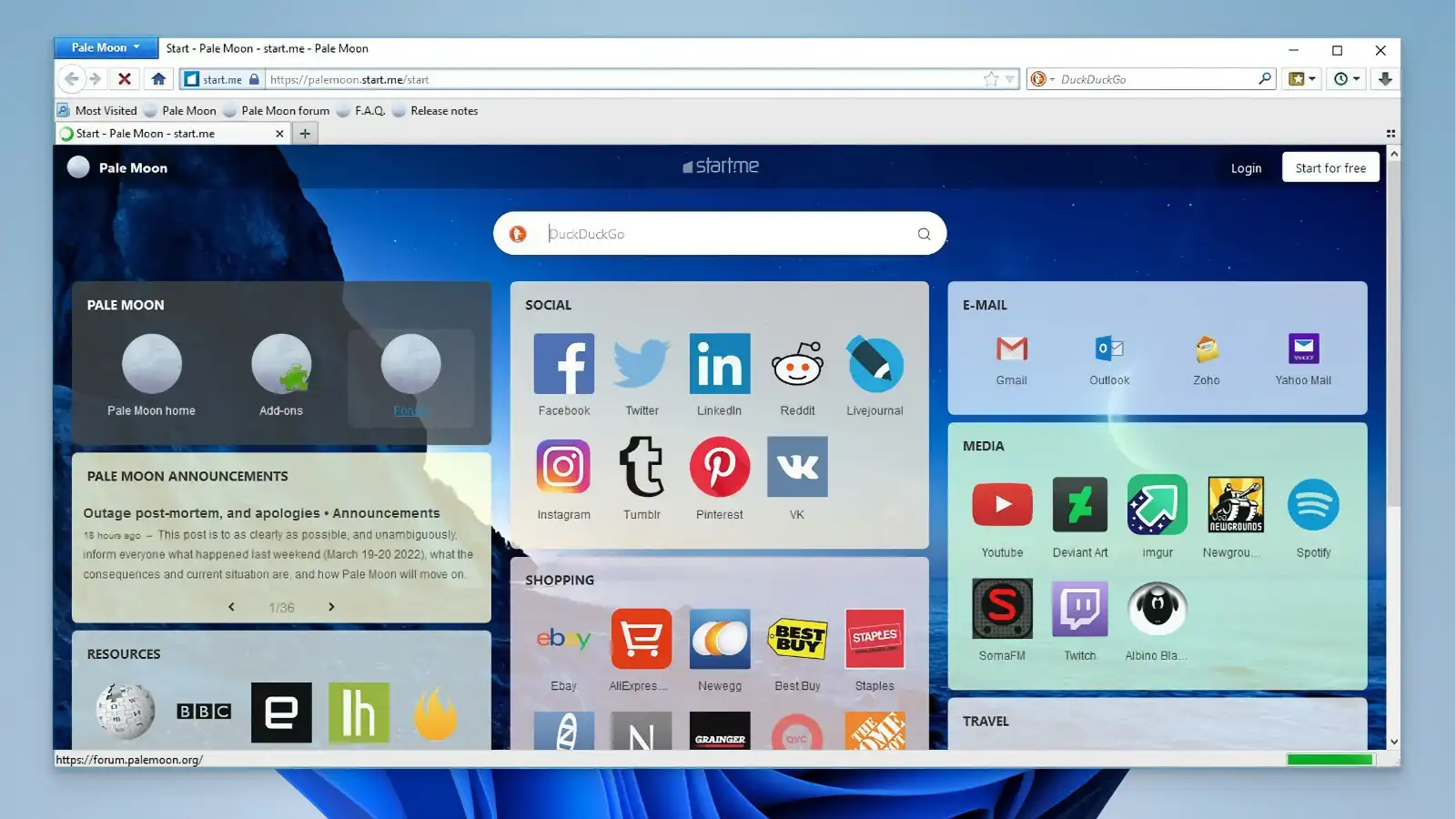 Pale Moon 1 Pale Moon browser - Lightweight design - 01