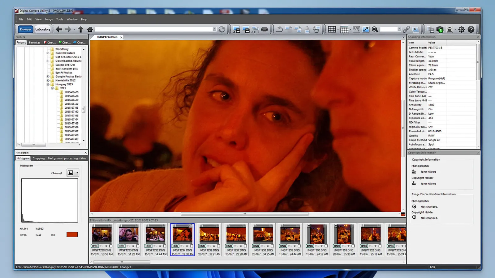 Pentax Digital Camera Utility - Photo management_01