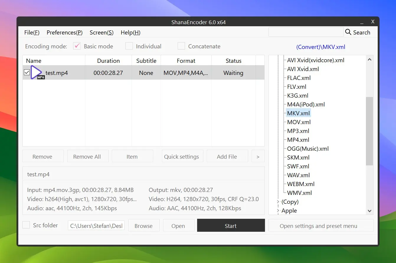 샤나인코더 8 ShanaEncoder_Screenshot_01