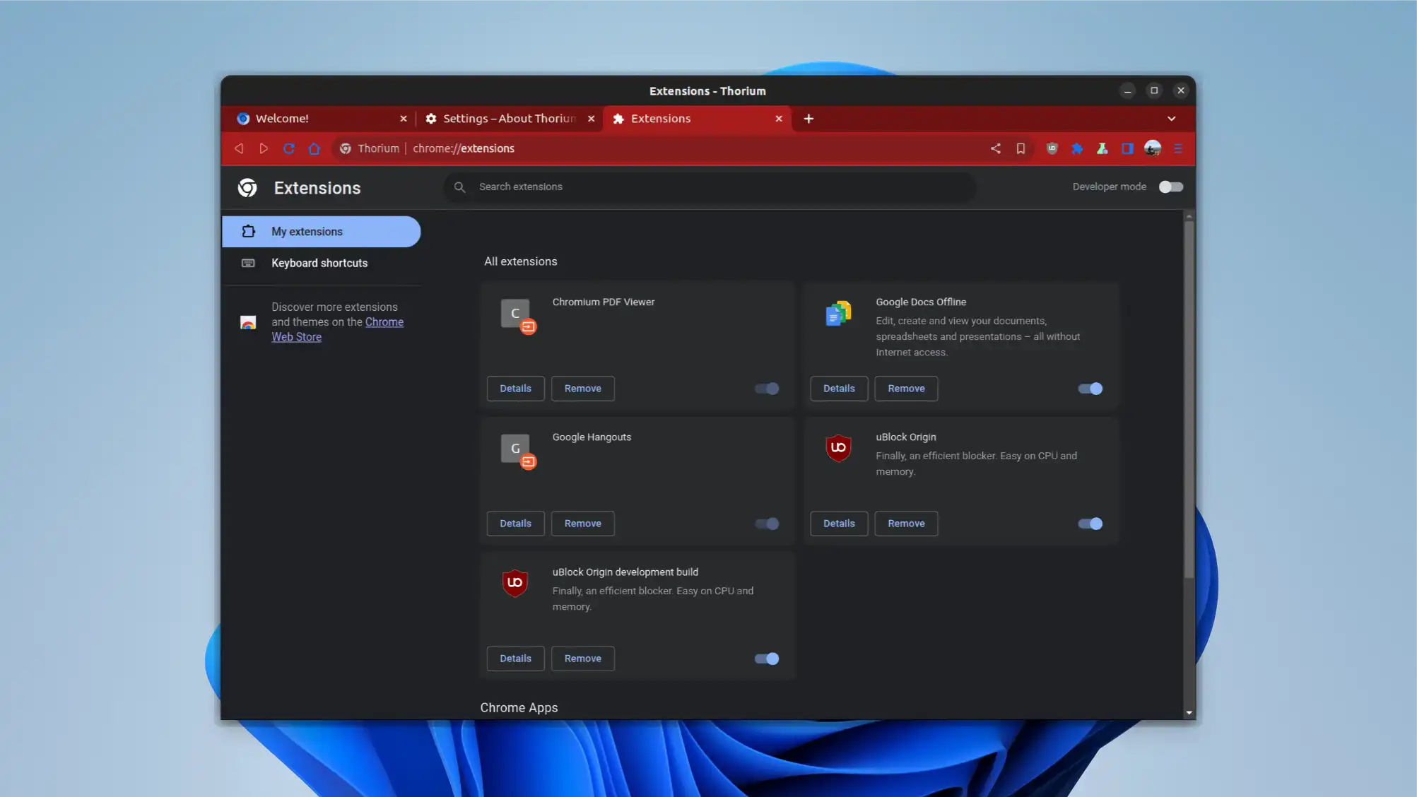 Thorium Browser - Extension - 03