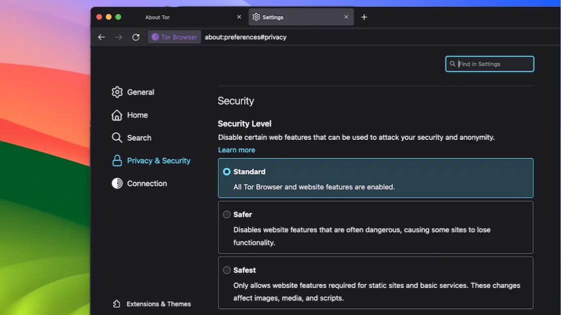 Tor browser - Privacy Setting - 02