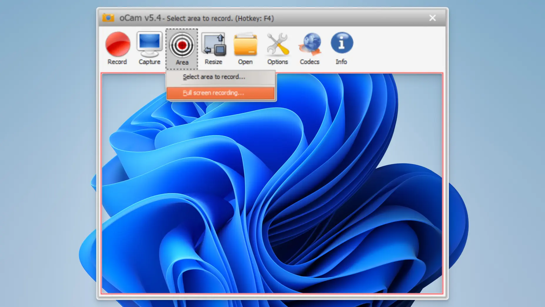 oCam 15 oCam - Record audio - 02